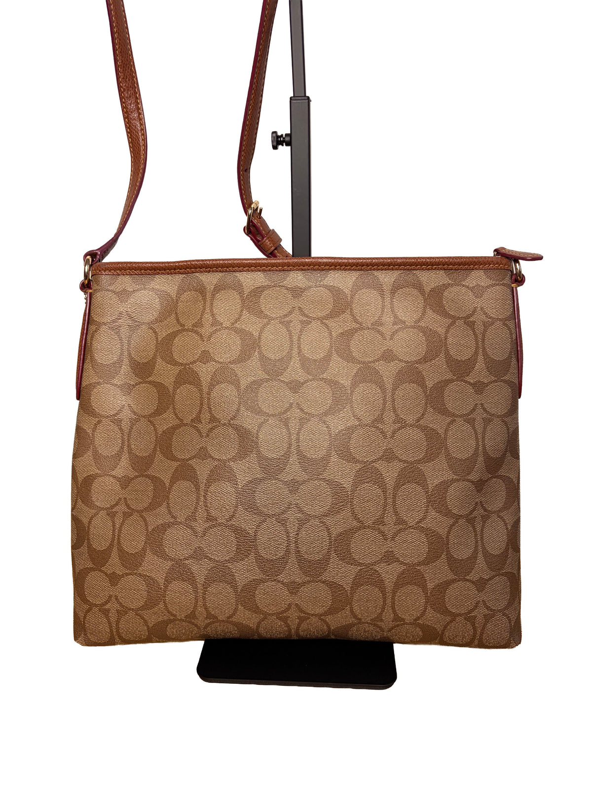 Coach Signature PVC Leather file Style 2-way Handbag