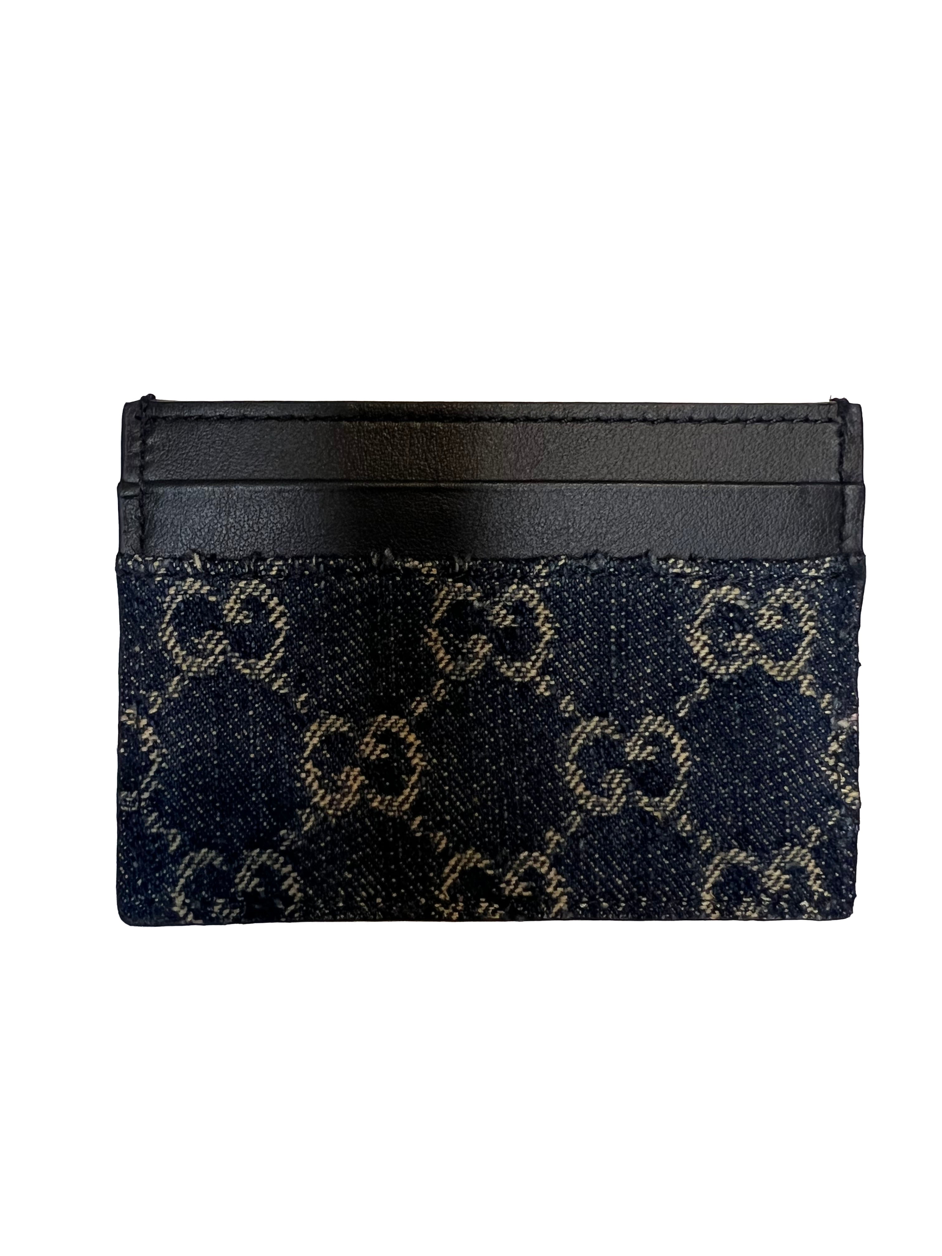 Gucci GG Dark Blue Wash Demin Card Holder