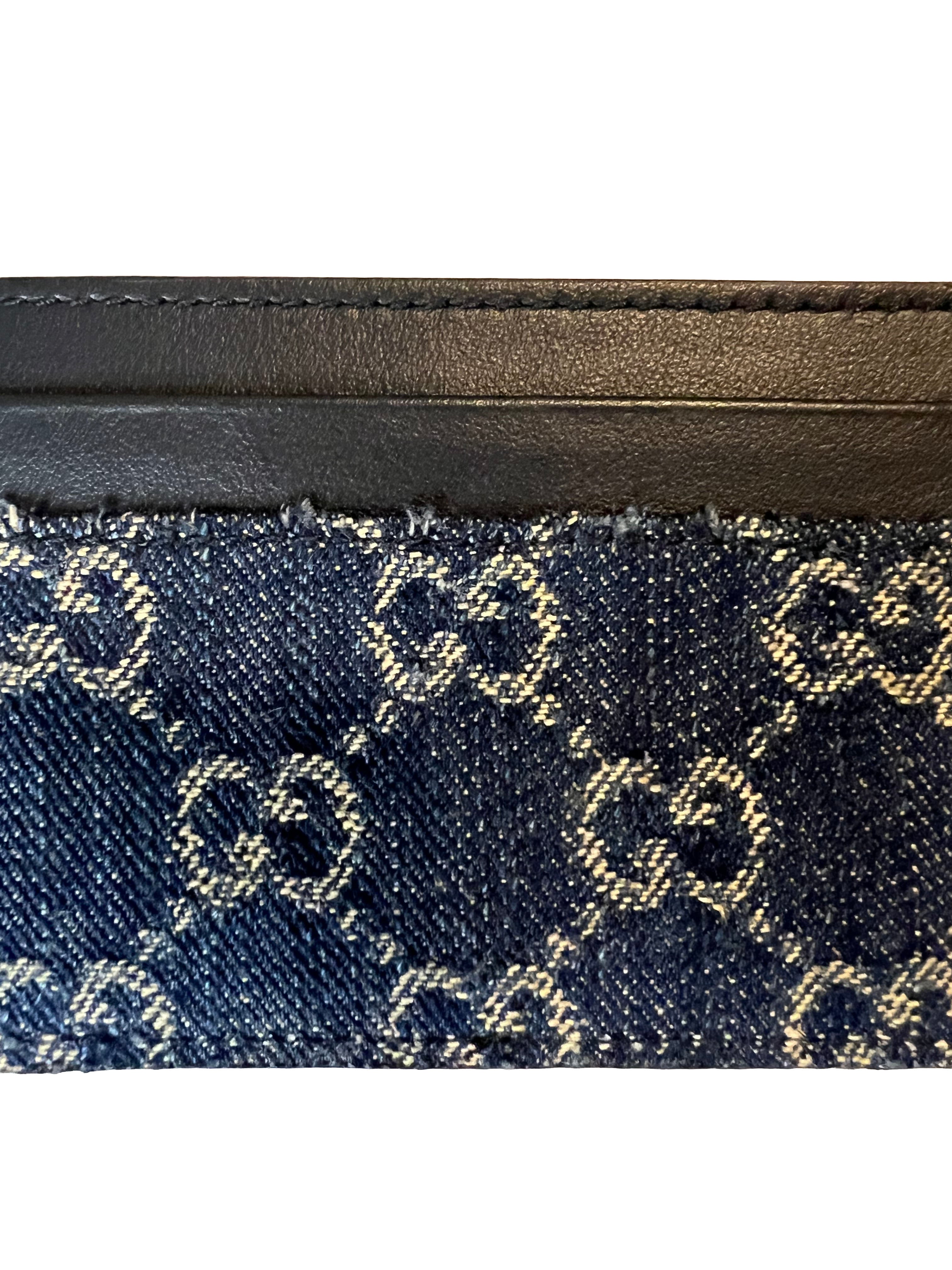 Gucci GG Dark Blue Wash Demin Card Holder