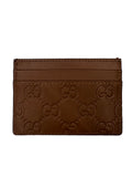 Gucci Brown GG Emblem Leather Card Holder