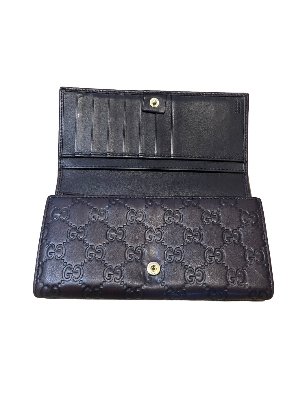 Gucci GG Shima Leather Long Wallet