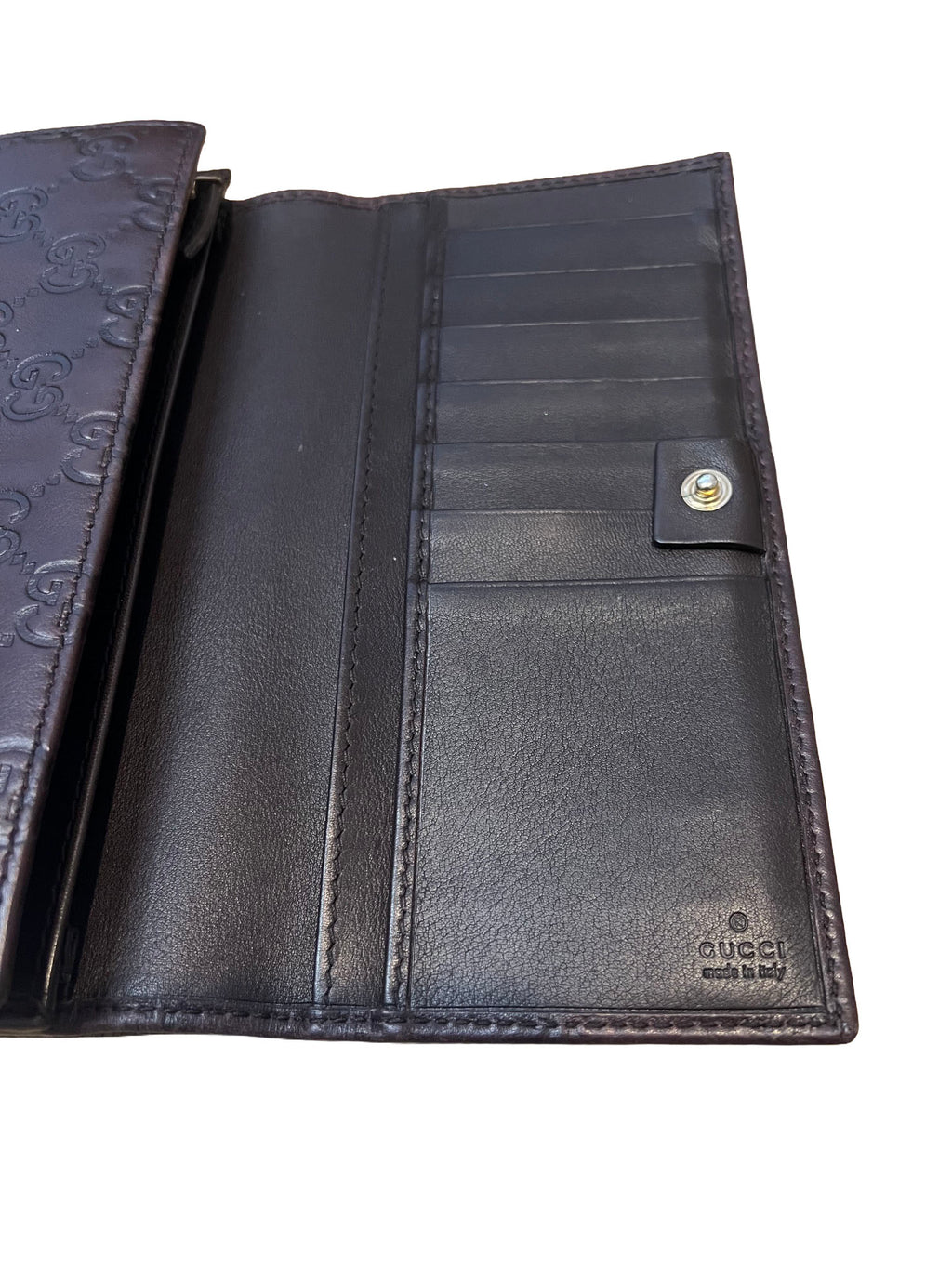 Gucci GG Shima Leather Long Wallet