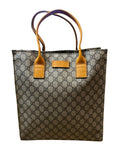 Gucci GG Supreme Beige/Brown Canvas and Leather Tote Bag