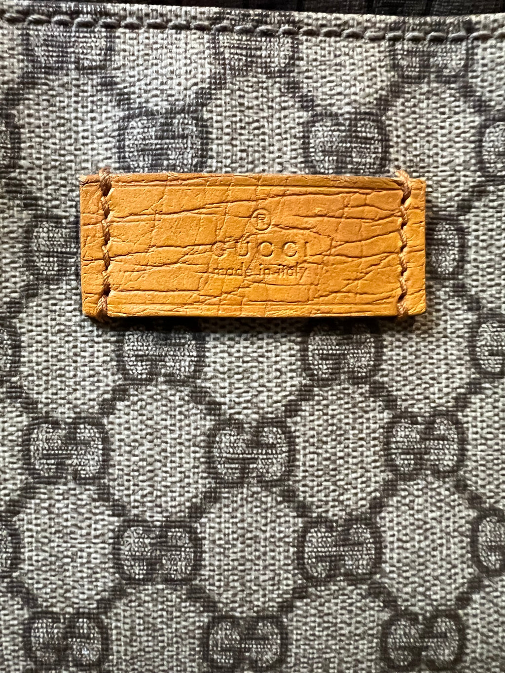 Gucci GG Supreme Beige/Brown Canvas and Leather Tote Bag