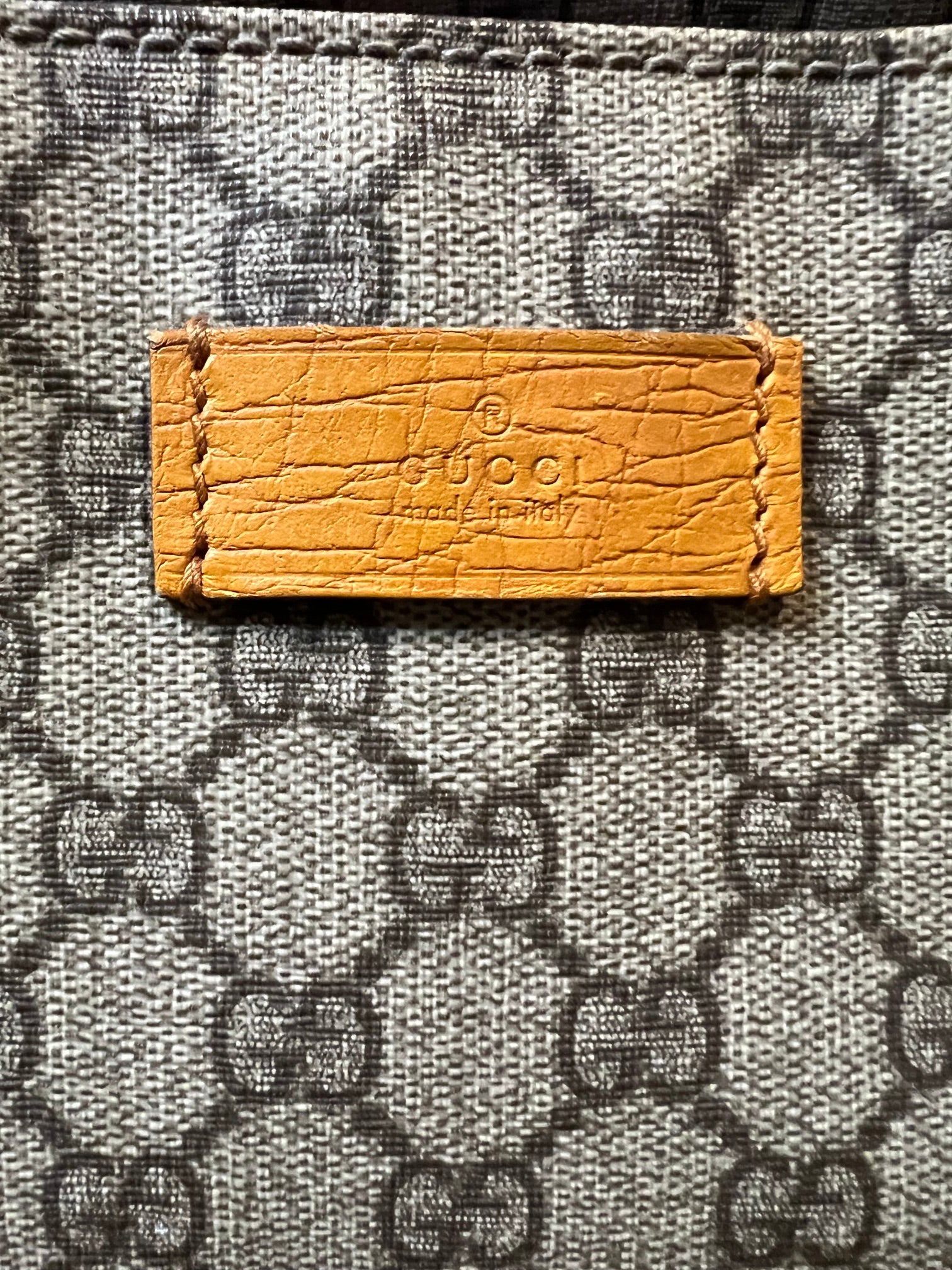 Gucci GG Supreme Beige/Brown Canvas and Leather Tote Bag