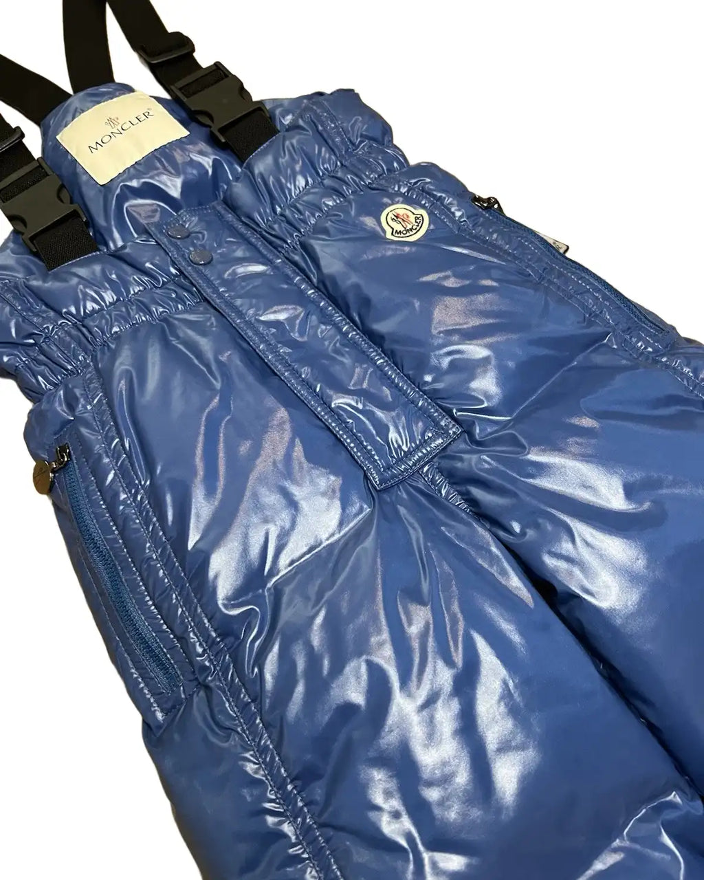 Moncler Blue Padded Kids Ski Suit Bib Pants (Unisex)