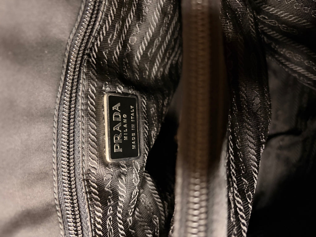 Vintage Prada Pocono Nylon Shoulder Bag With Chain Strap