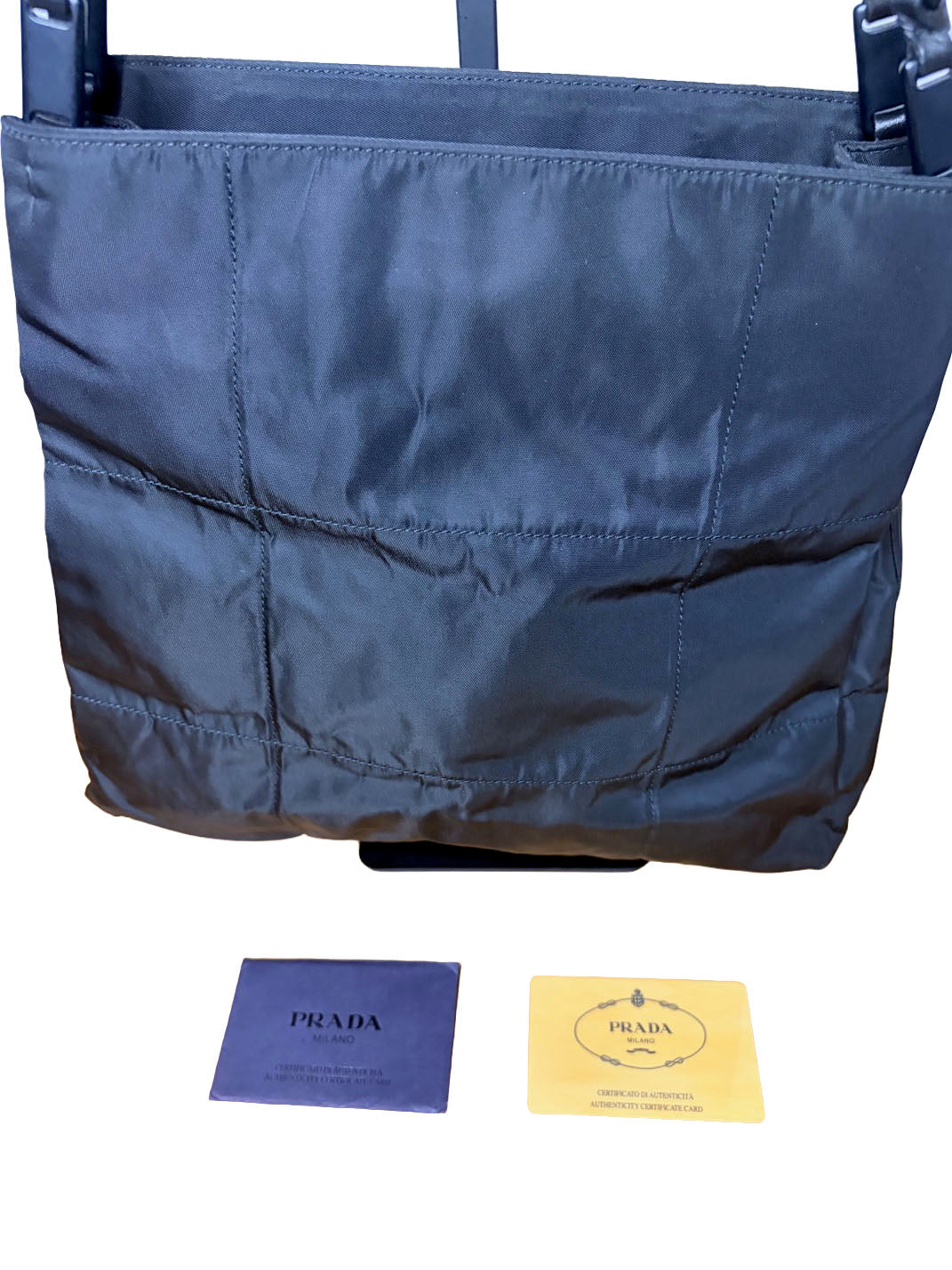 Vintage Prada Pocono Nylon Shoulder Bag With Chain Strap